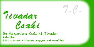 tivadar csaki business card